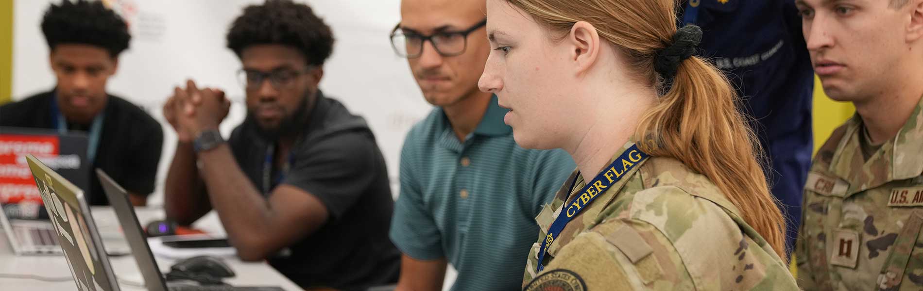 Service members and civilians participate in Cyber Flag 22.
